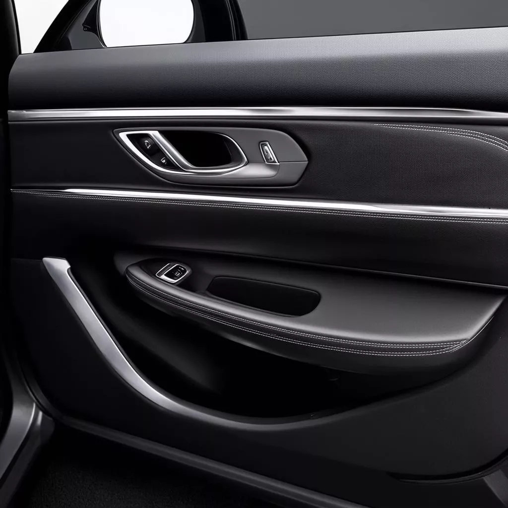 High-end power closing door system on a car