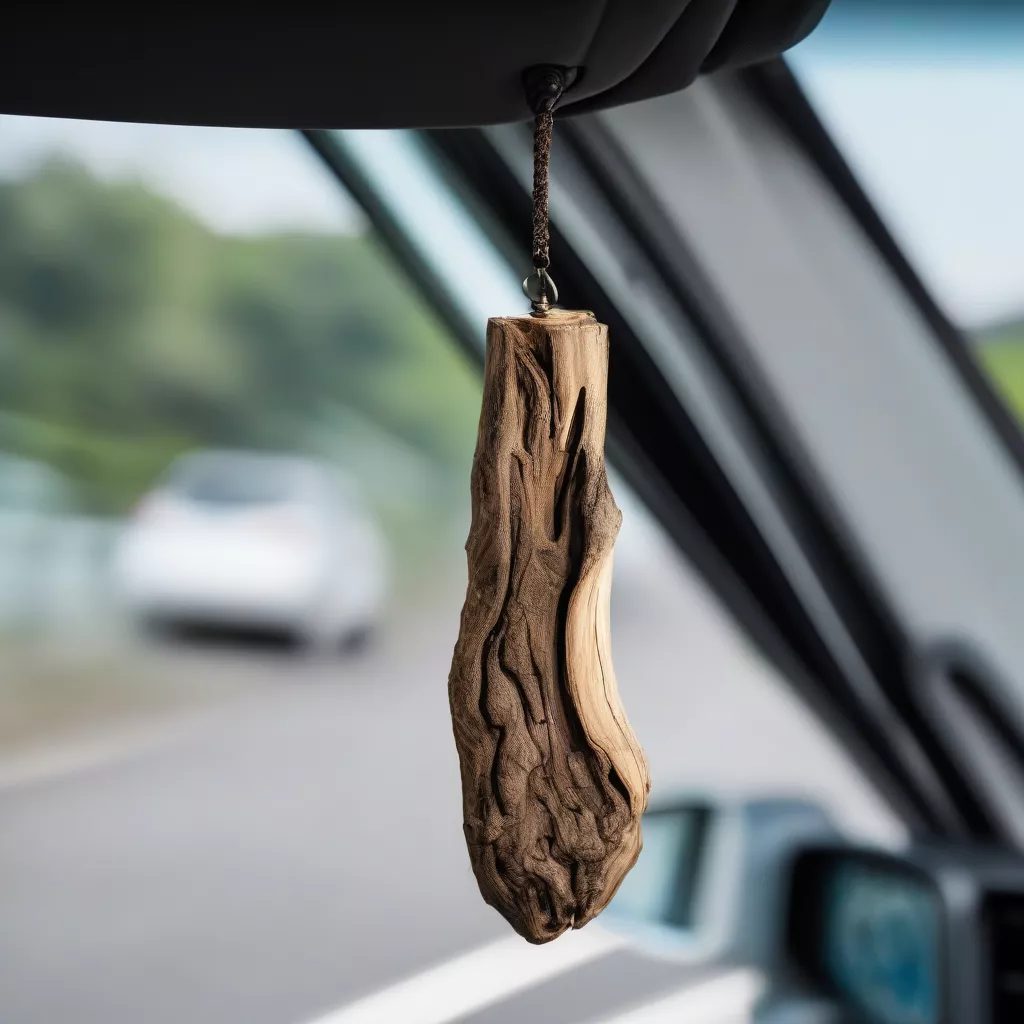 Cục trầm ô tô treo gương chiếu hậu