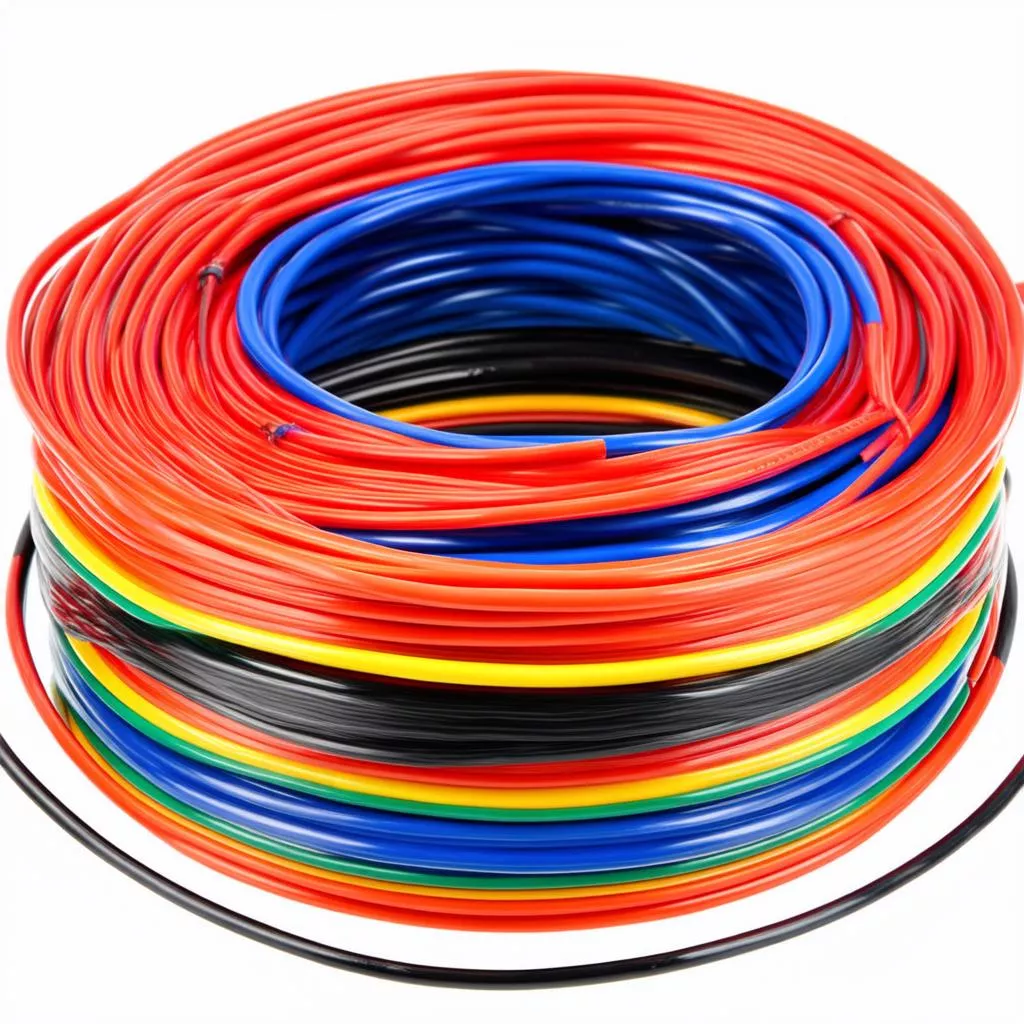 Rolo de cablagem elétrica automóvel multicolor
