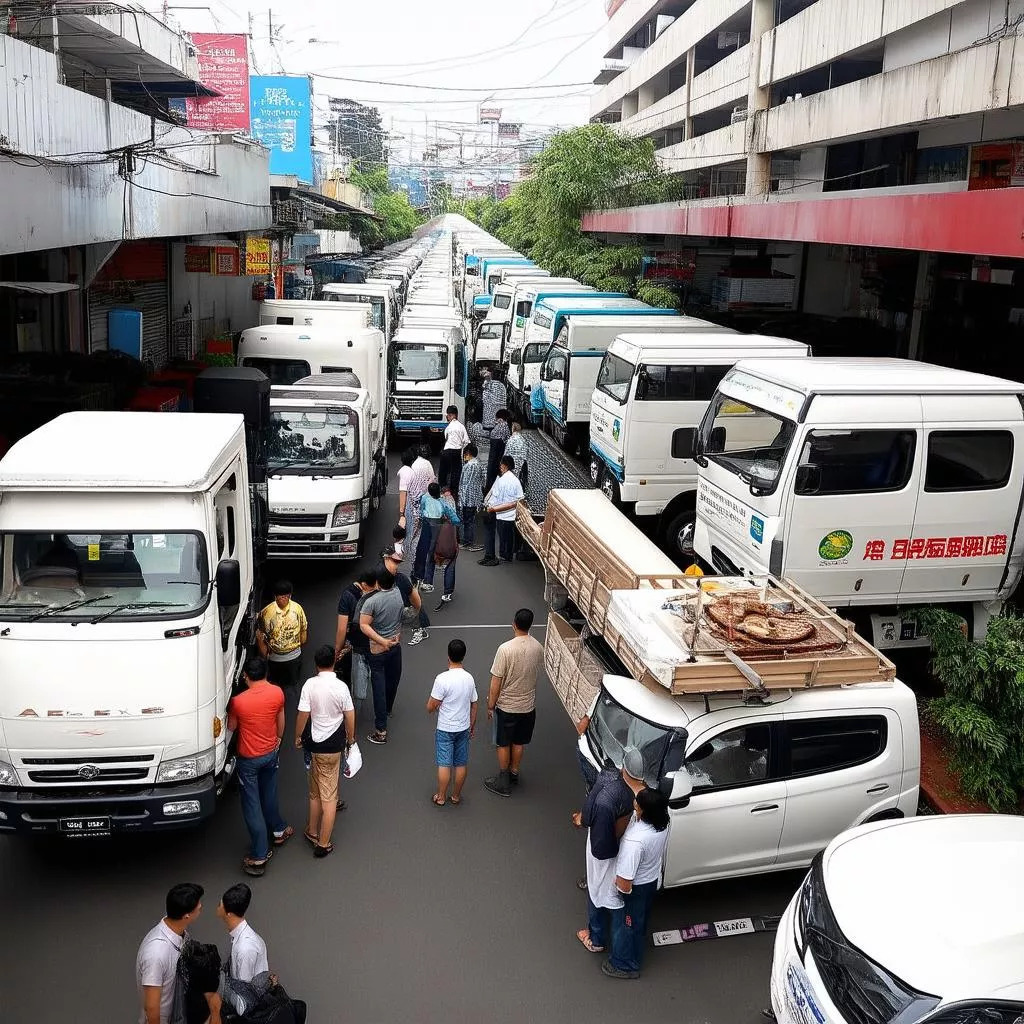 Đại lý xe tải Hà Nội đông khách