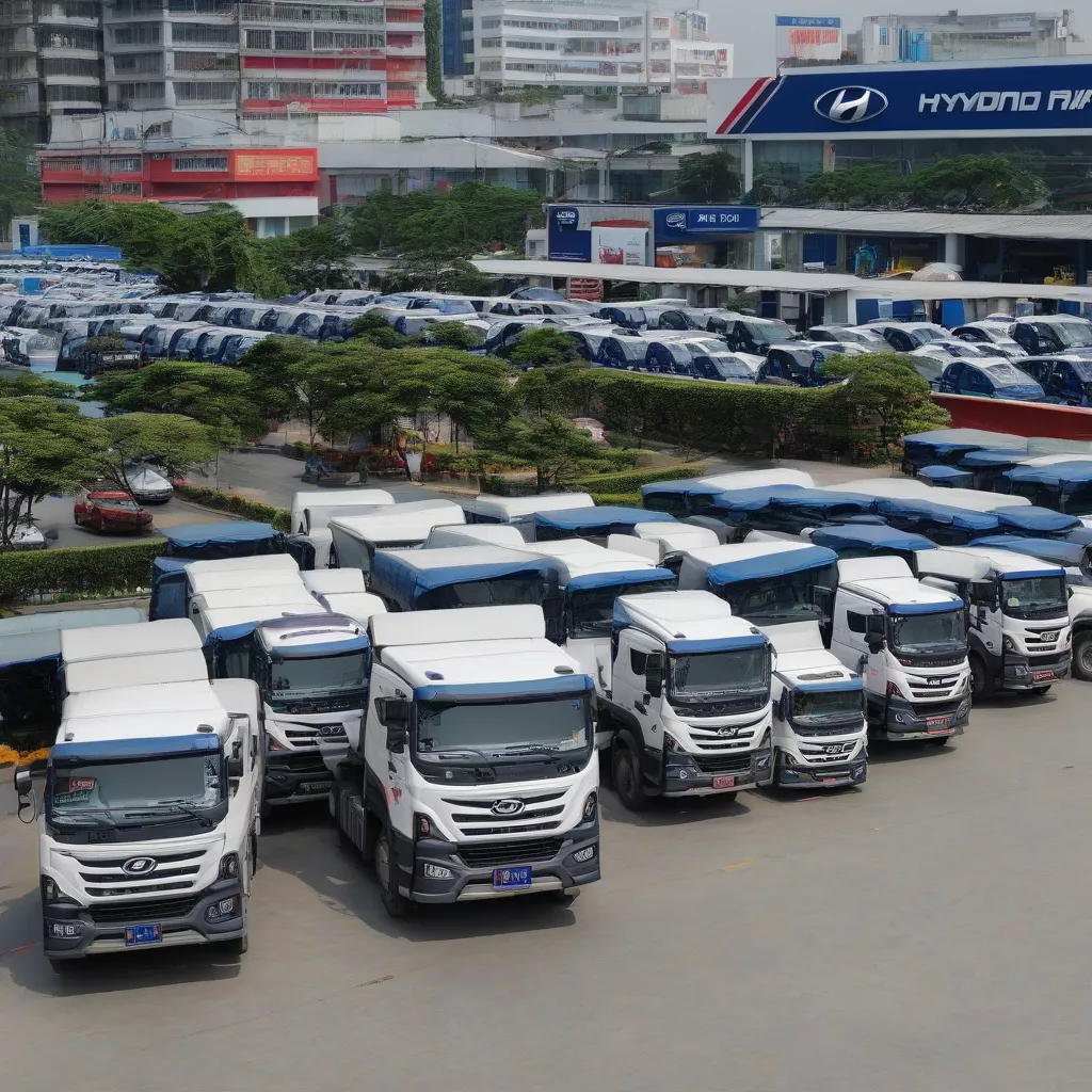 Hyundai truck dealership in Hanoi