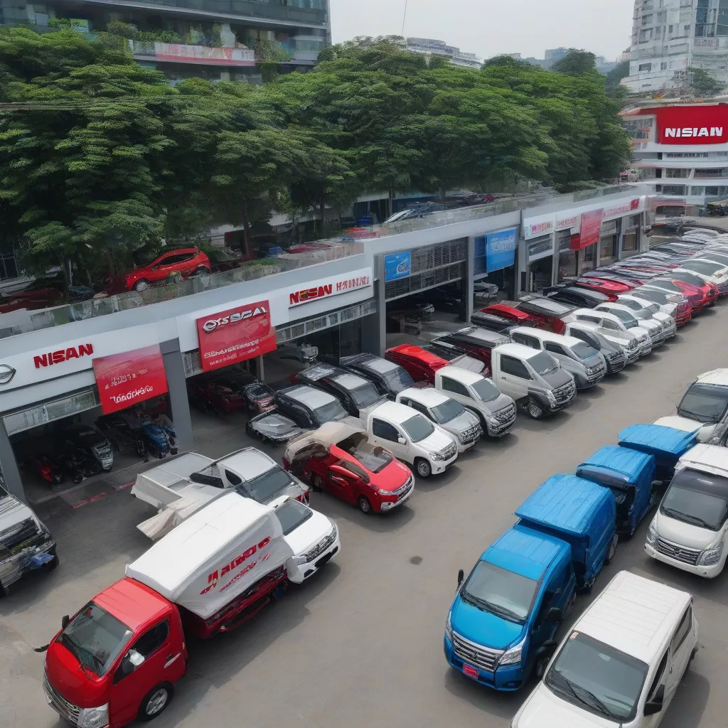 Nissan truck dealership in Hanoi