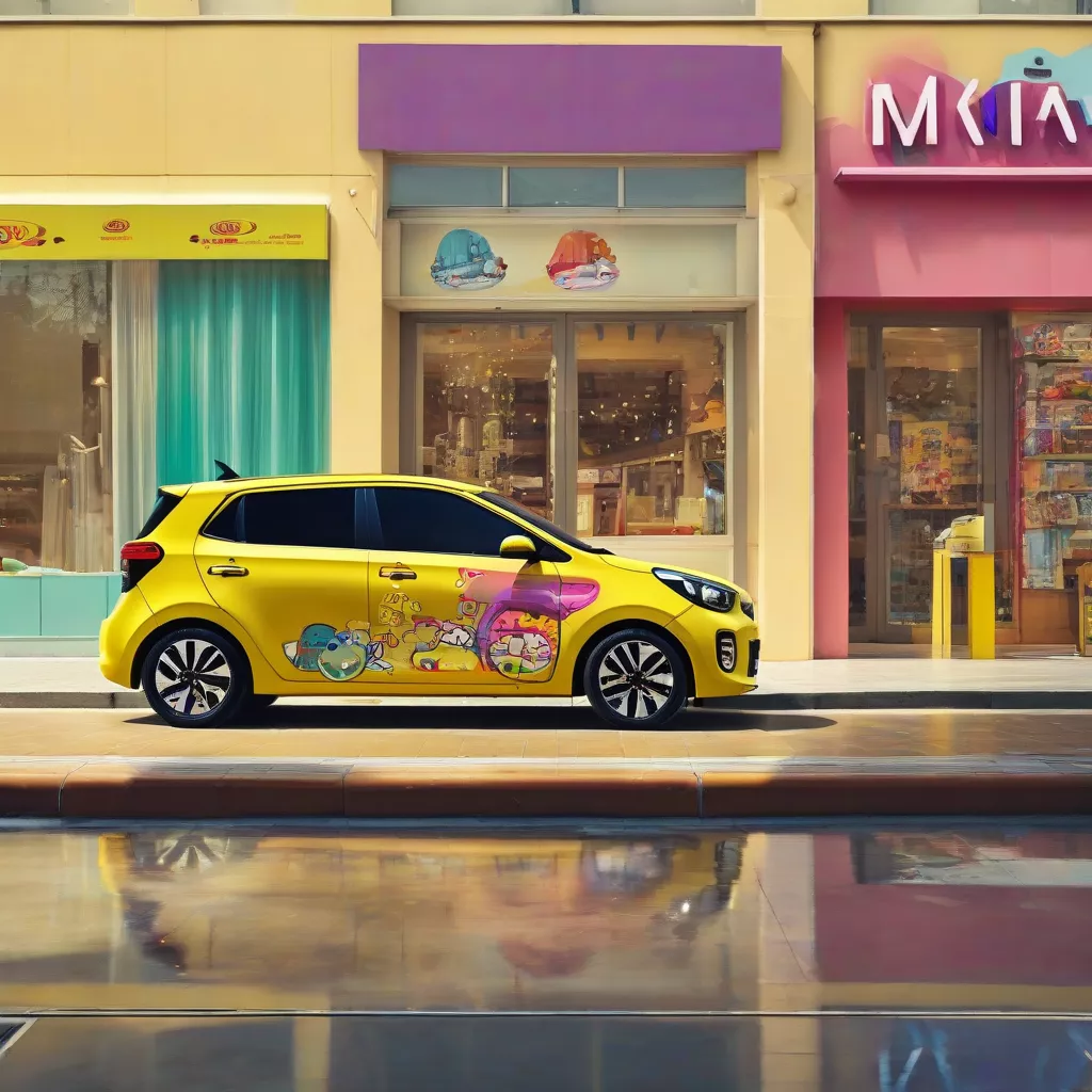 Dán đề can Kia Morning màu sắc bắt mắt