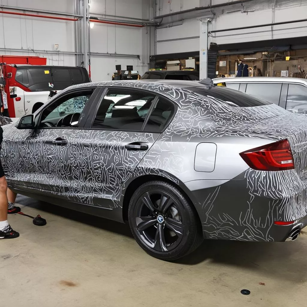 Applying car decals and wraps