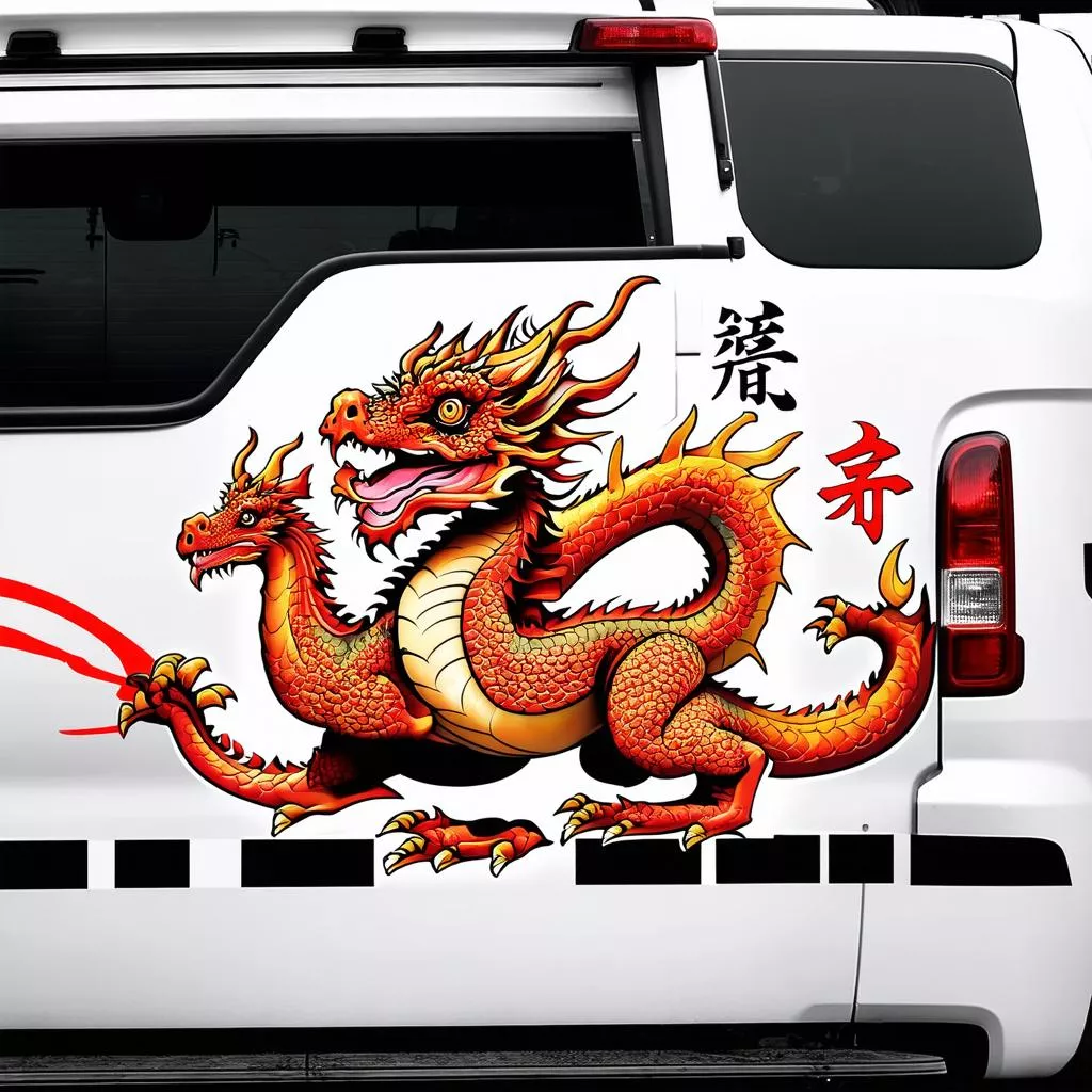 Truck decal wrapping for feng shui