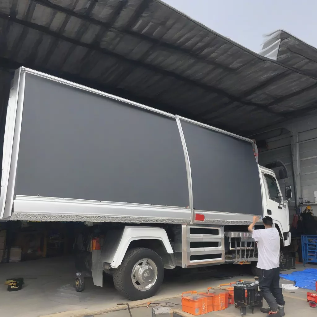 Dán kính cách nhiệt xe tải Dongben