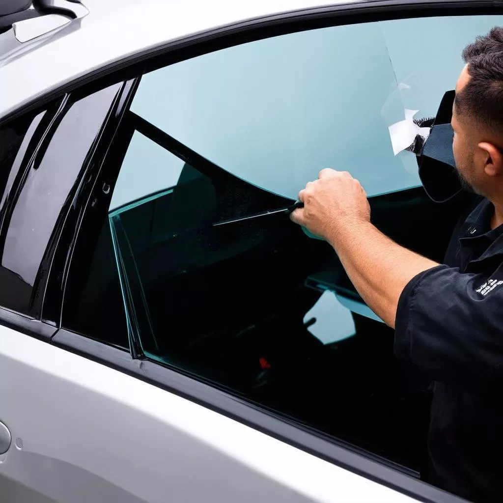 Car window tinting service in Hanoi