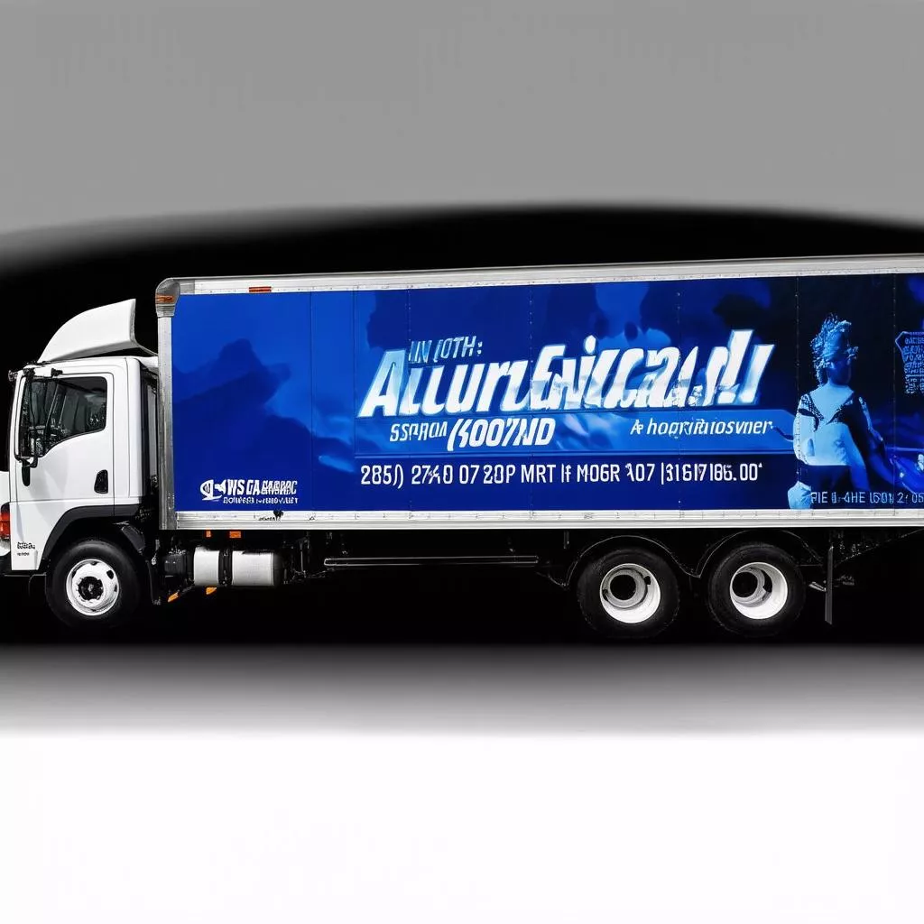 Truck with Advertising Decal