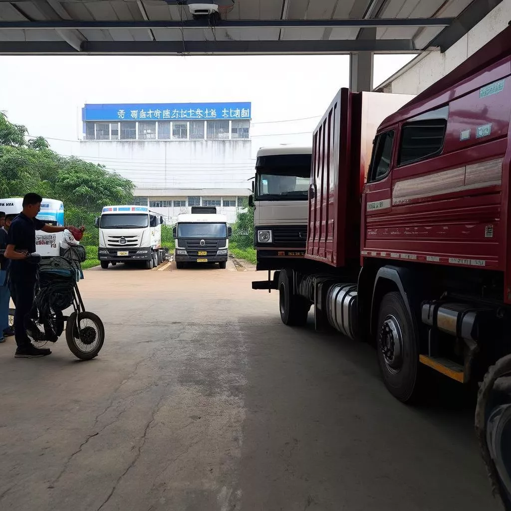 Revisione camion ad Hanoi