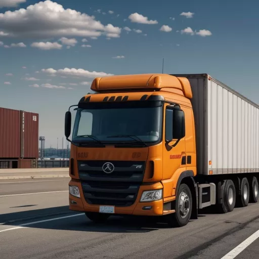 豪沃Max双驱牵引车在海防港等待装货