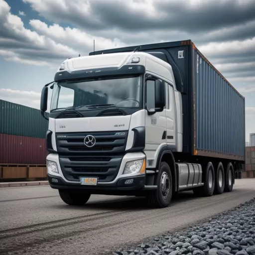 Đầu kéo MAN đang chờ xếp dỡ hàng tại cảng