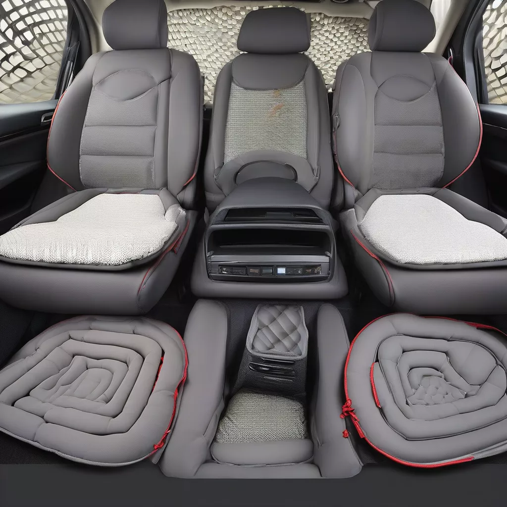 Ventilated car seat cushion