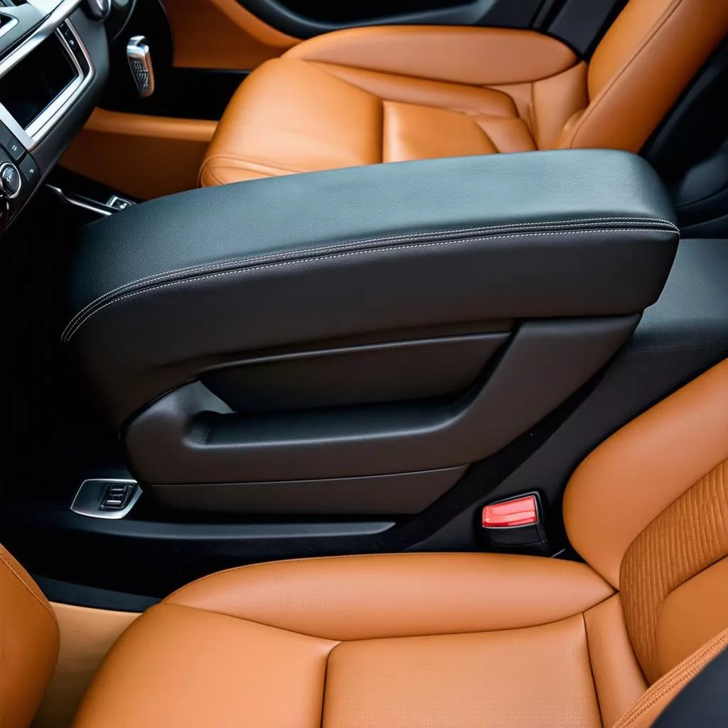 Leather Car Armrest