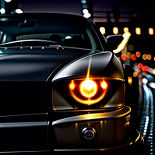 High beam headlight symbol