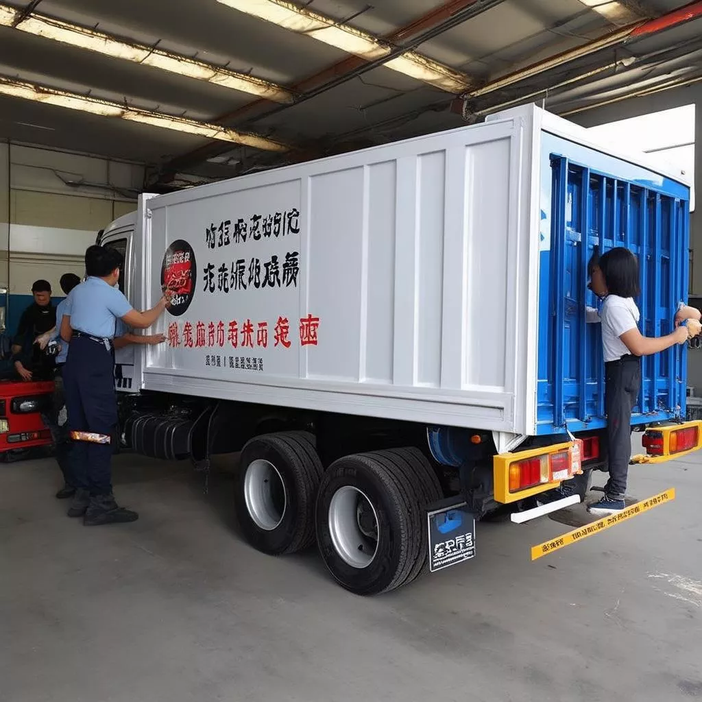 Dịch vụ dán decal xe tải uy tín tại Hà Nội