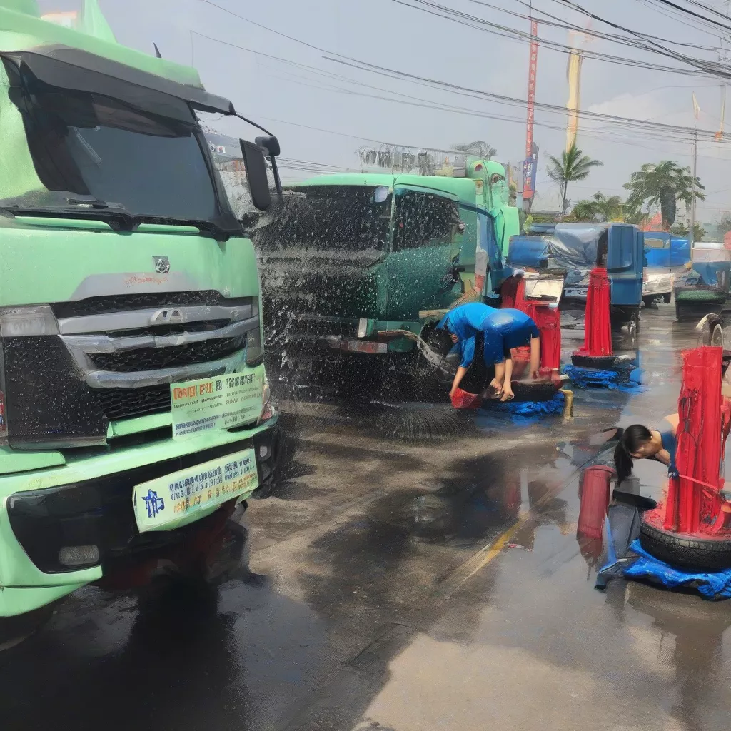 Dịch vụ rửa xe ô tô tải tại Đà Nẵng