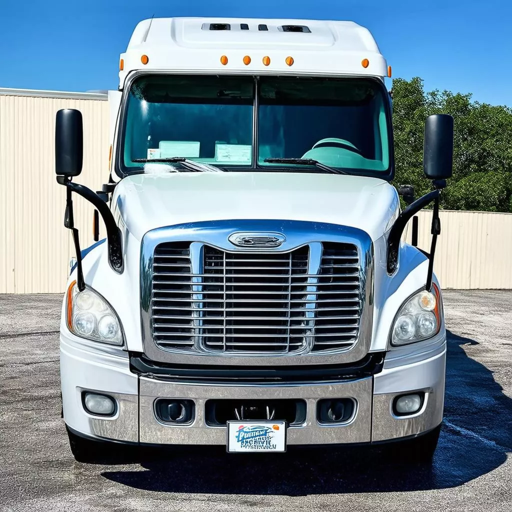 Serviço profissional de lavagem de camiões