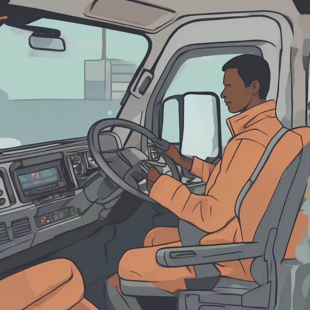 Einstellung des Lkw-Fahrersitzes