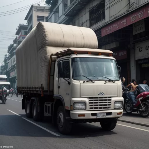 Dongben T30 990kg Canvas Truck on Hanoi Streets