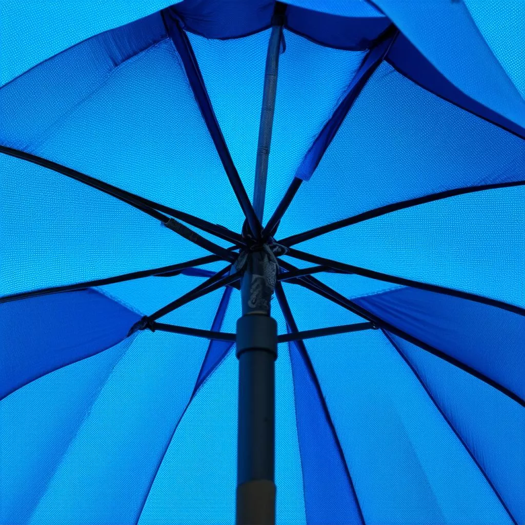 파란색 차량용 역방향 우산