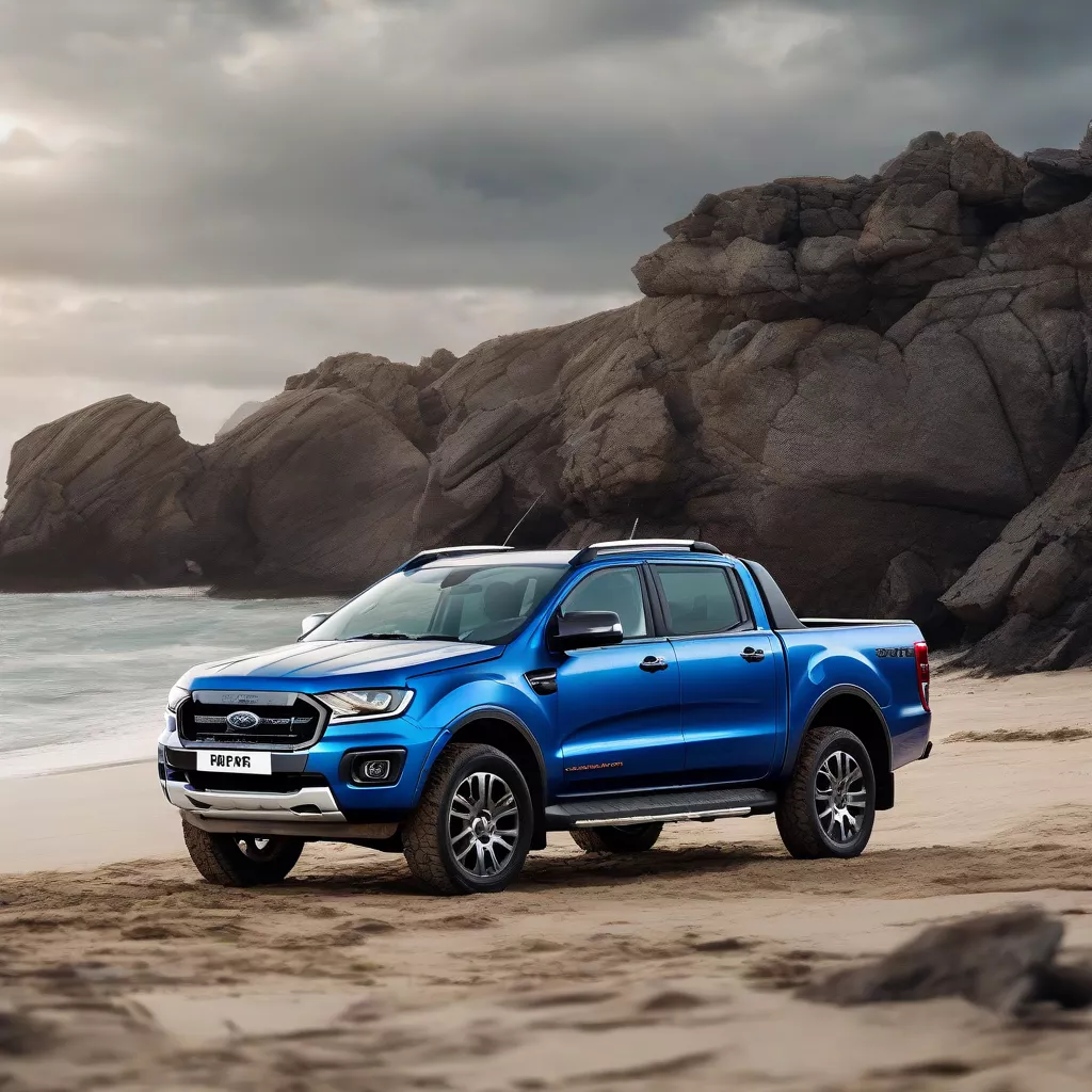 A blue Ford Ranger Wildtrak