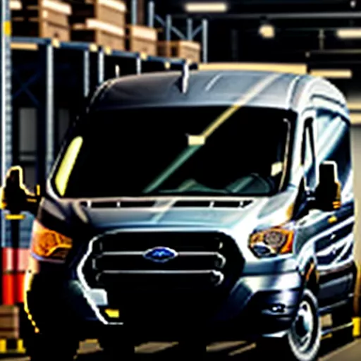 흰색 포드 트랜짓 2.4