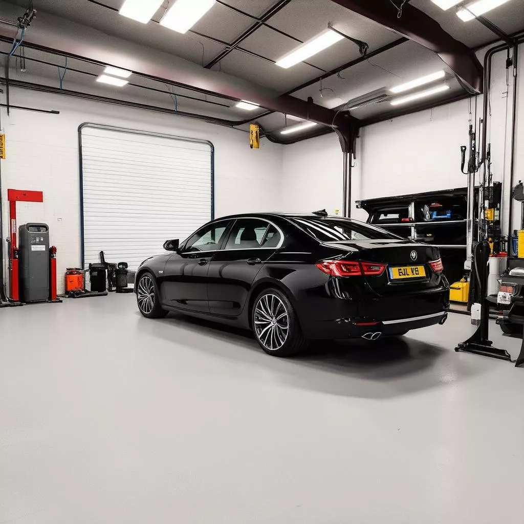 Modern car garage