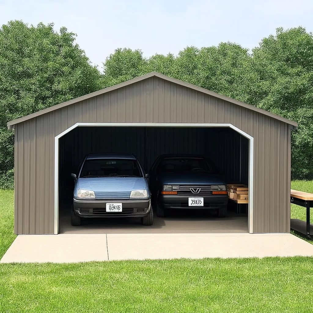 Steel Frame Outdoor Carport