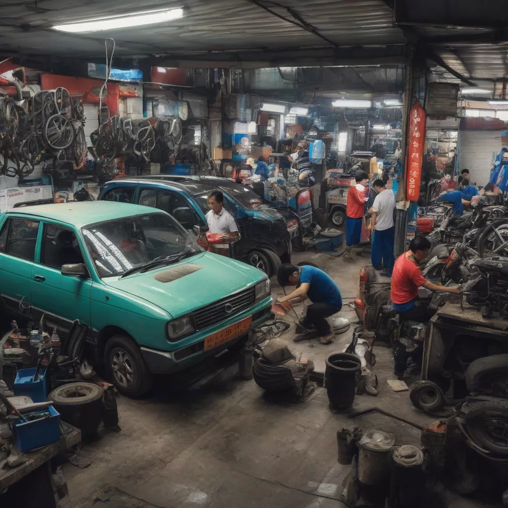 Bengkel mobil di Hanoi