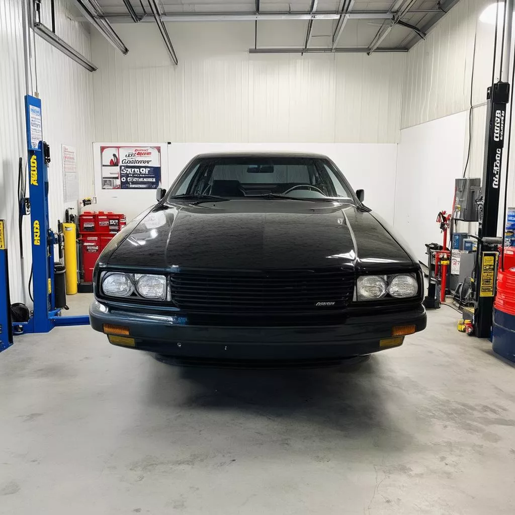 Professional truck painting garage