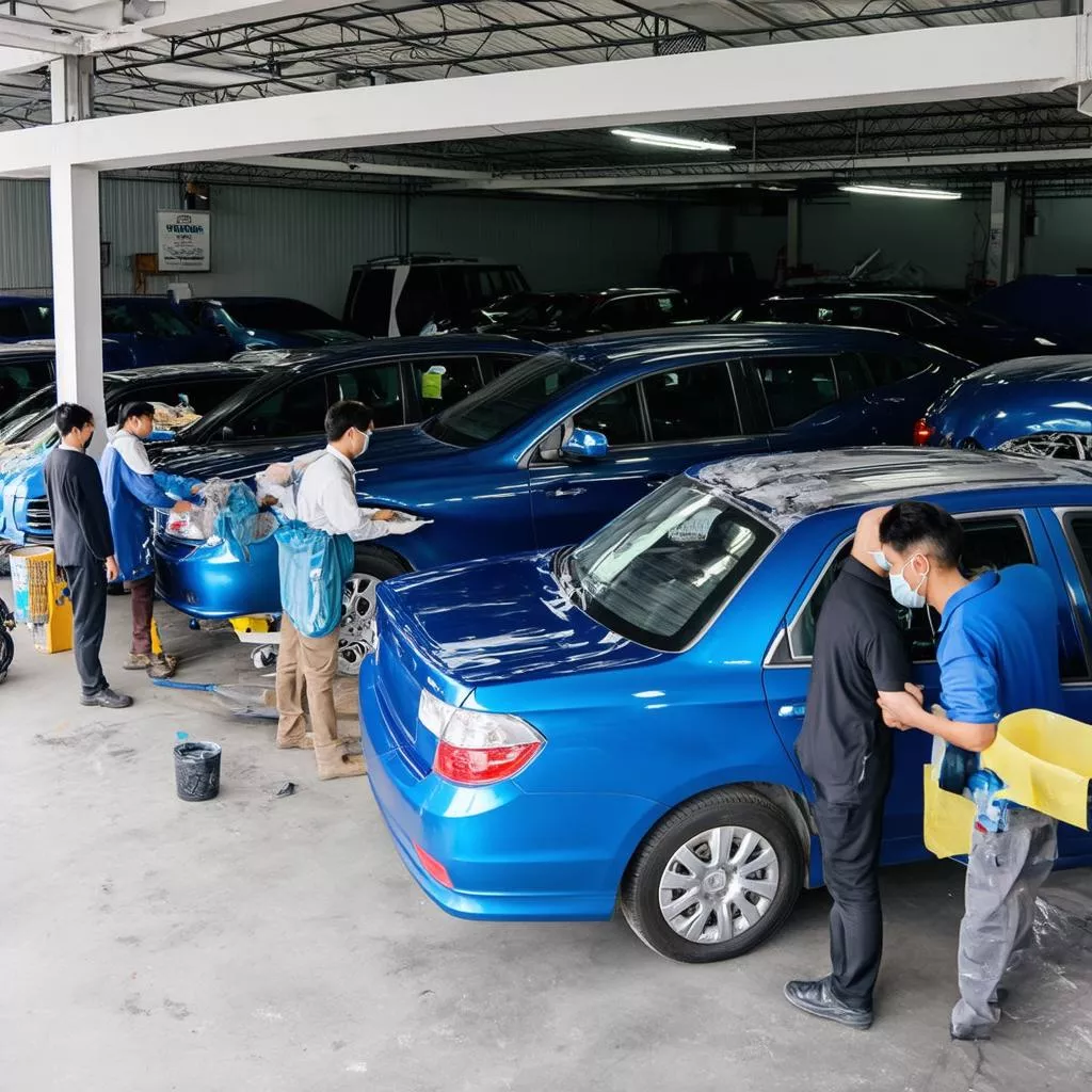 Gara sơn xe ô tô tại Đà Nẵng