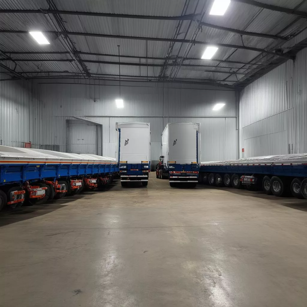 Truck painting garage