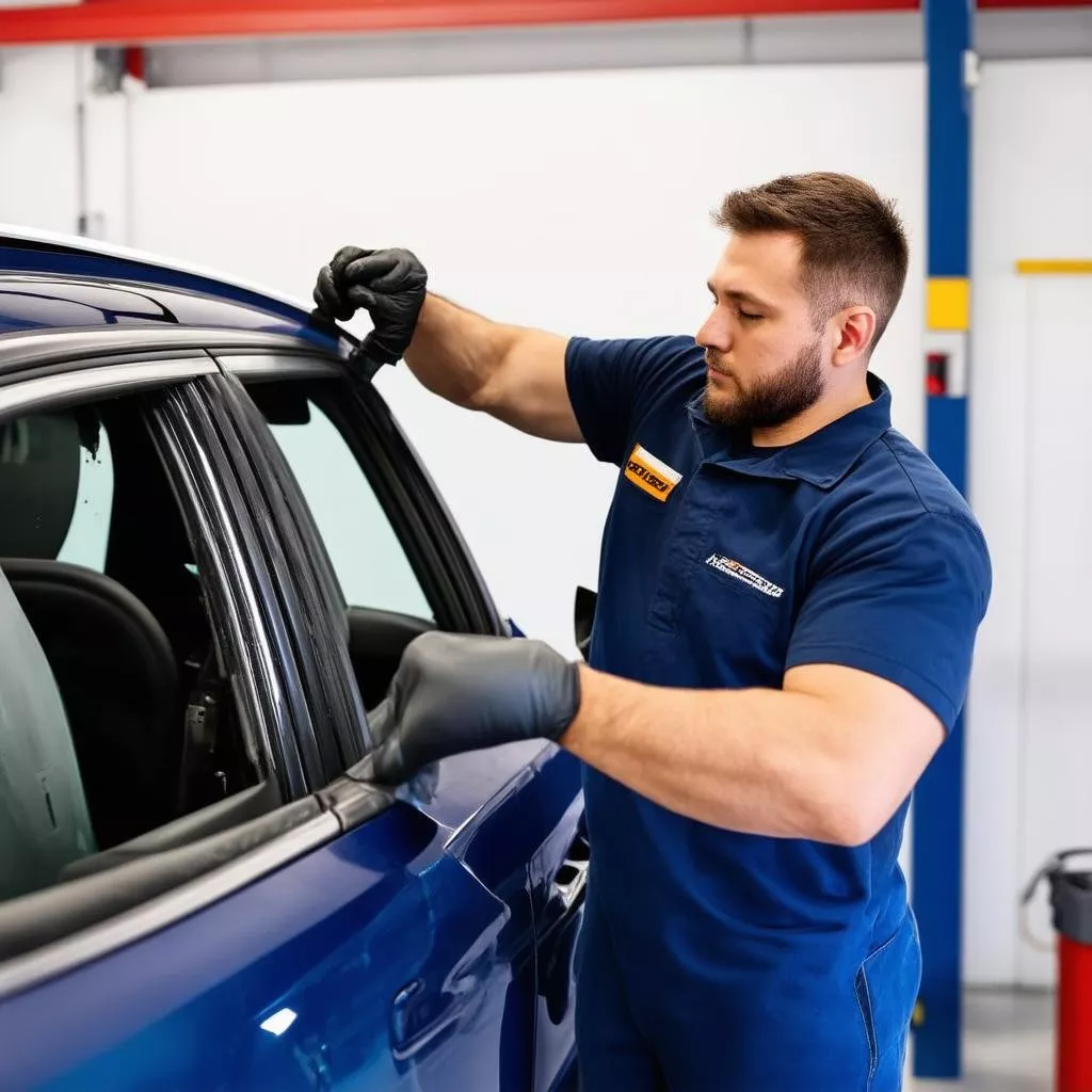 自動車フロントガラス修理工場