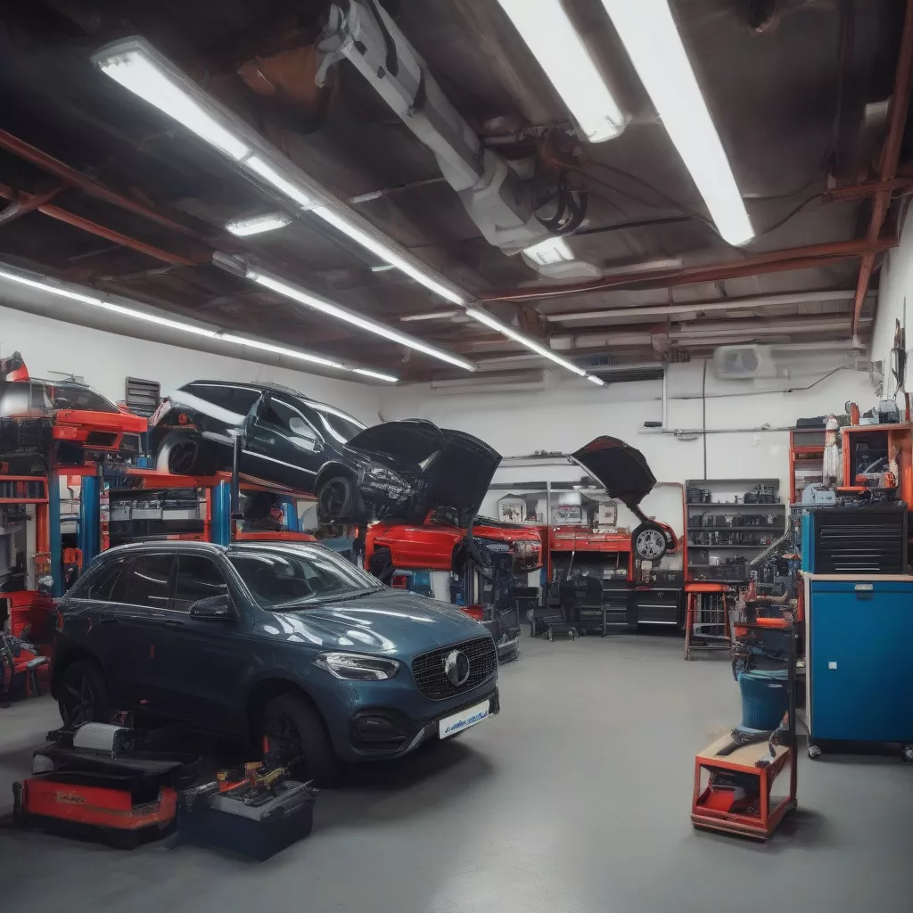 Moderne Autowerkstatt