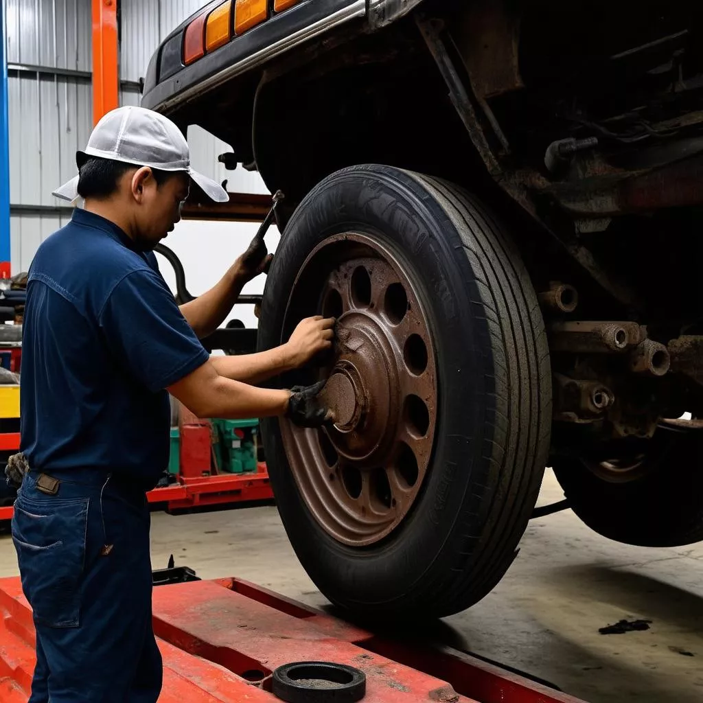 Gara sửa chữa ô tô tải Hà Nội