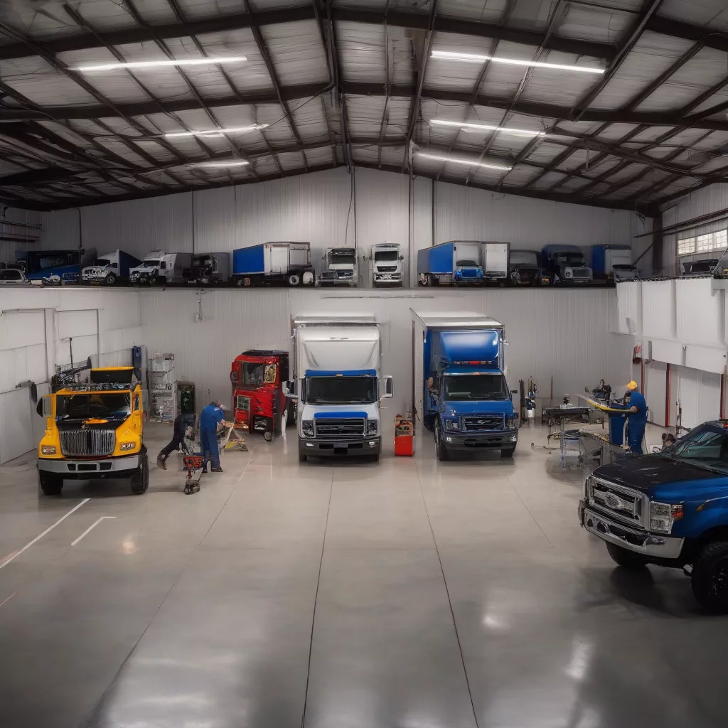 Truck repair garage