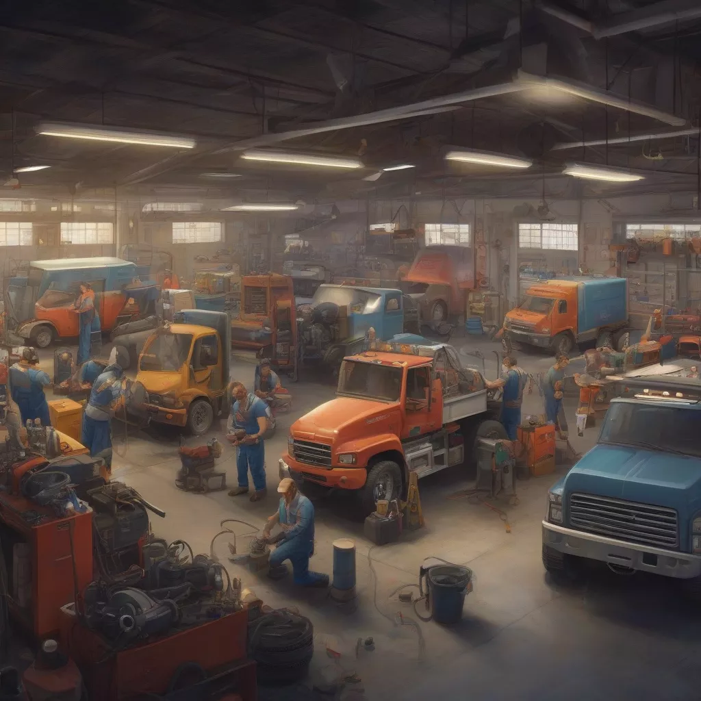 トラック修理工場