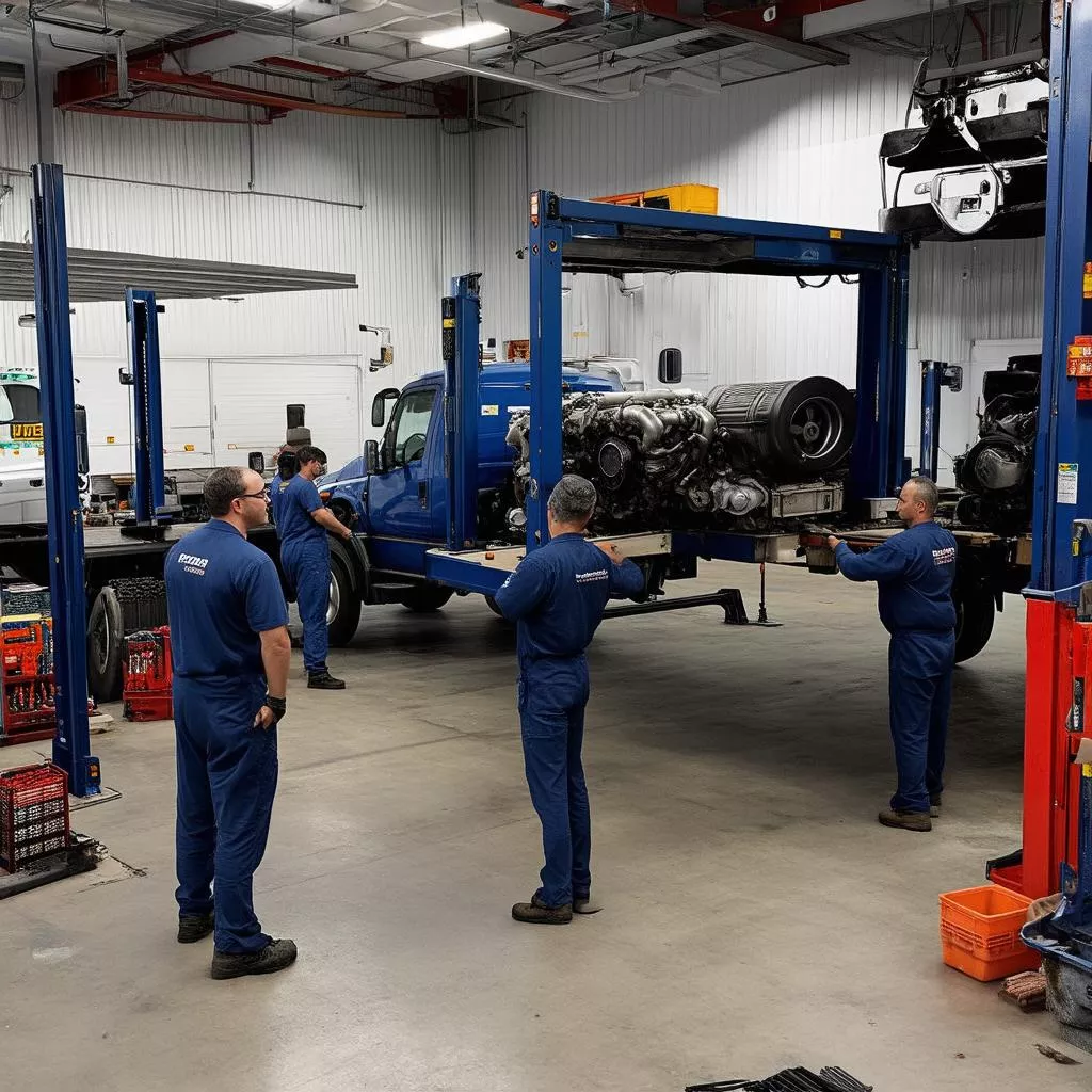 Gara sửa chữa xe tải