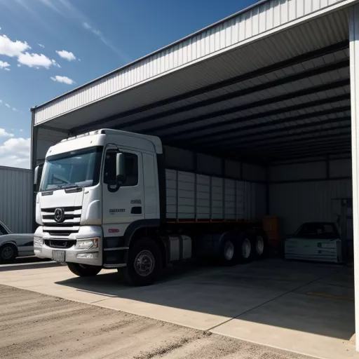 Modern truck repair garage