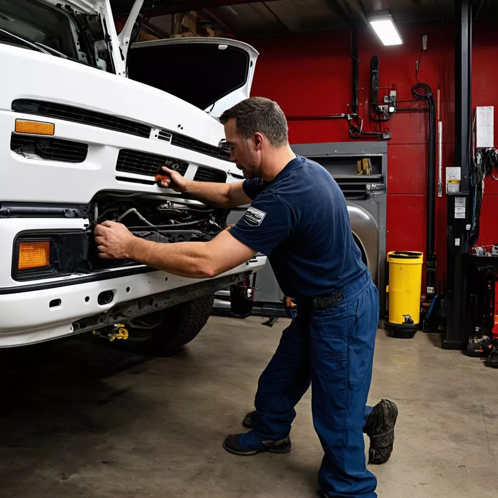 Gara sửa chữa xe tải