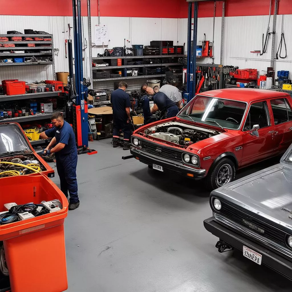 Gara sửa chữa xe tải