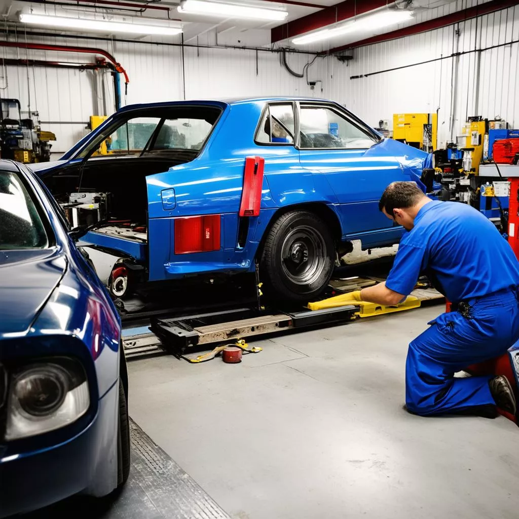 Auto repair shop in Dong Da District, Hanoi