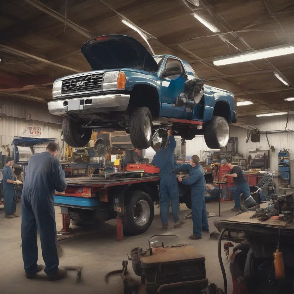 トラック整備工場