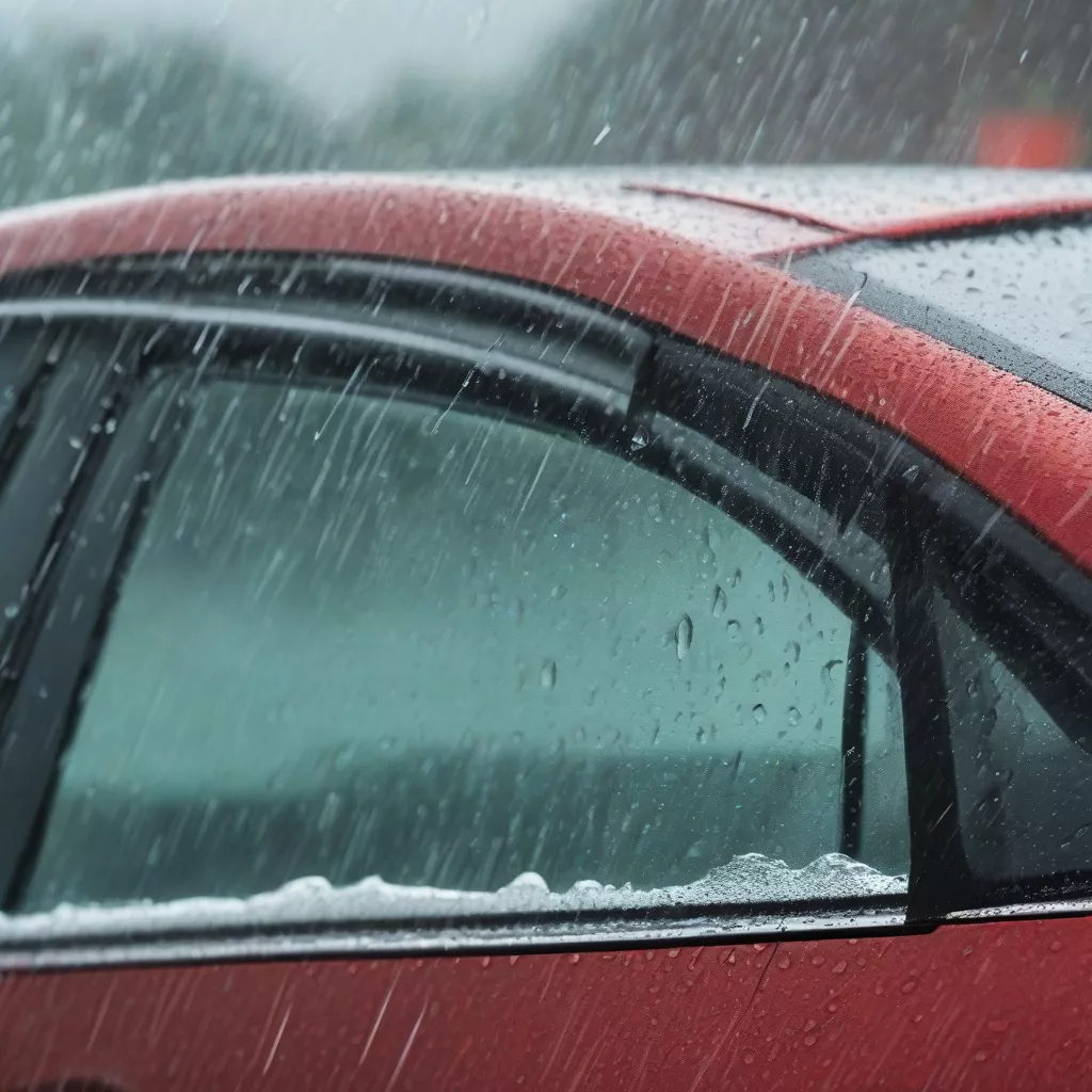 Rear window wiper in operation