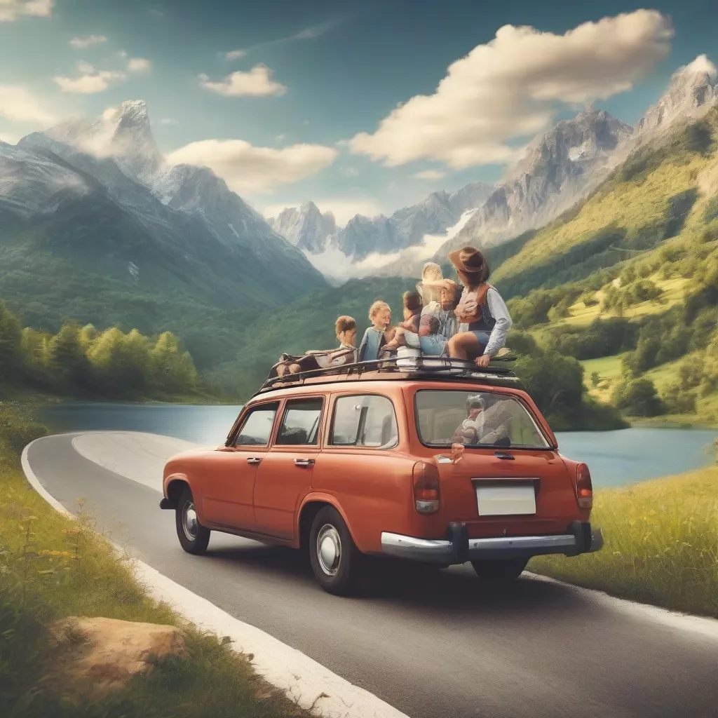 Family Traveling by Car