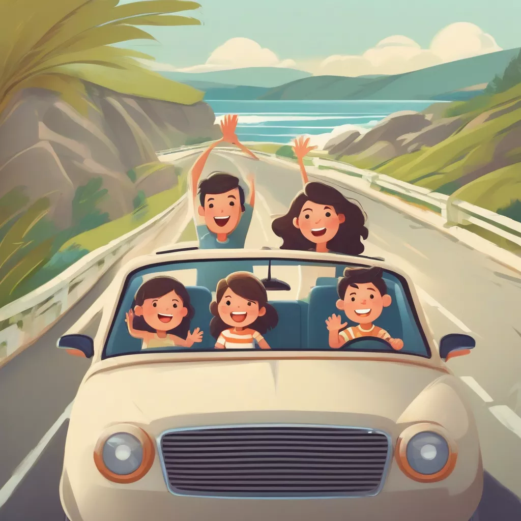 Family Traveling by Car