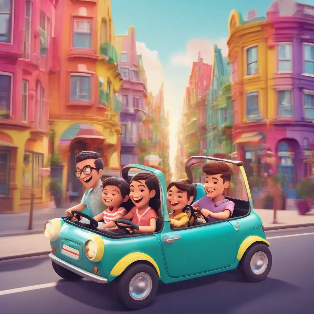Family Traveling in a Mini Car