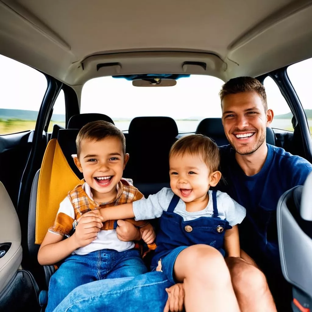 Gia Đình Di Chuyển Trên Xe Hơi