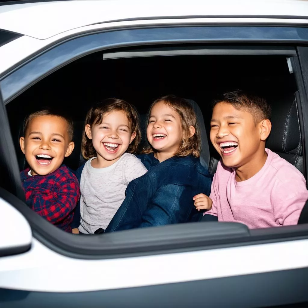 Family on a road trip