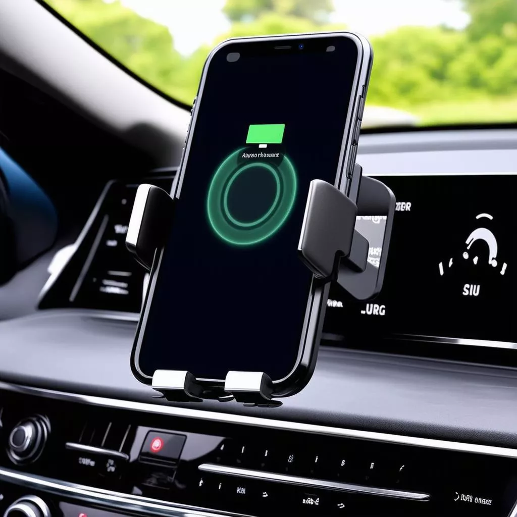 Giá treo điện thoại trên xe ô tô nam châm không dây